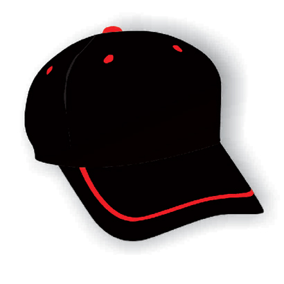 Wholesale Black and Red Baseball Cap USA, Canada