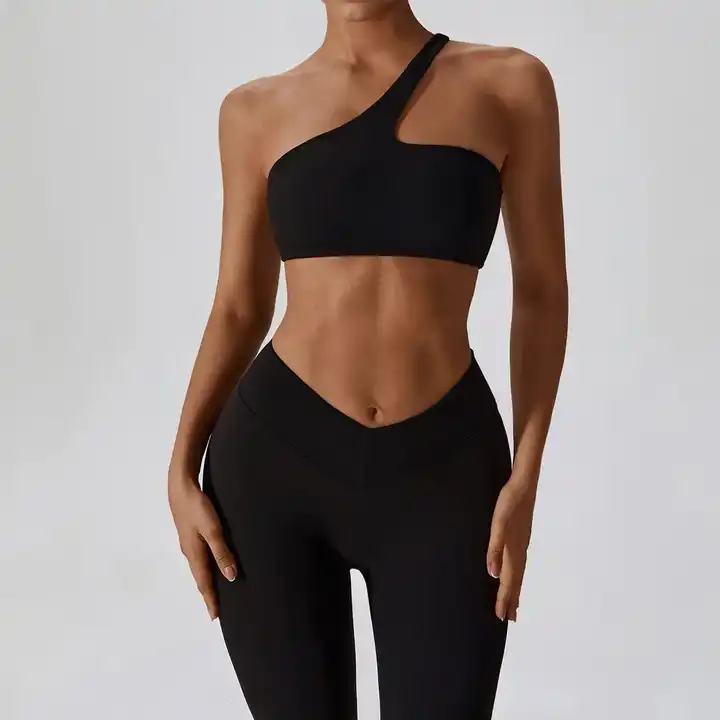 Wholesale Fashion Sexy One Shoulder Women Sports Bra for Women Gym Active  Crop Top Beauty Back Fitness Seam Push up Yoga Bras - China Yoga and Gym  price