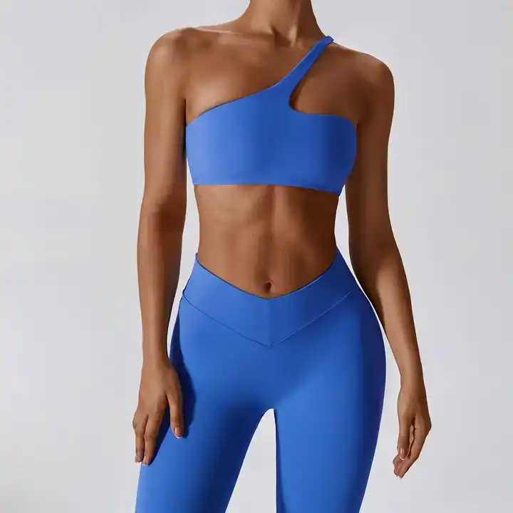 set active one shoulder bra and leggings - Athletic apparel