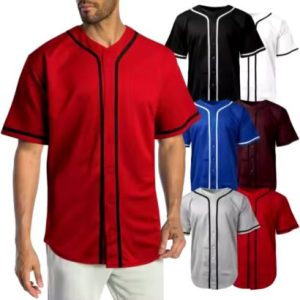 wholesale custom made baseball shirts for men